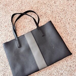 Vince Camuto Textured Black Leather Bag